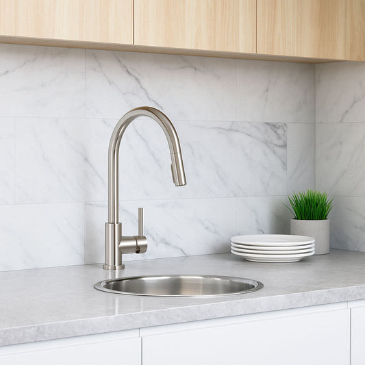 18 in Top/Undermount Round Single Bowl Stainless Steel Kitchen Sink Bar or Prep L101 - Sinks