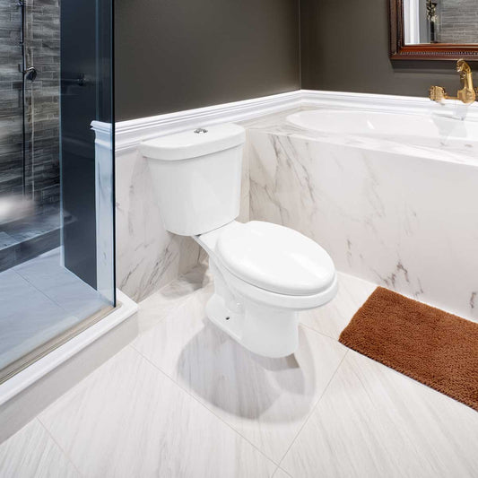 2-Piece 0.8/1.6 GPF Dual Flush Elongated Toilet with Soft-Close Seat LT1D - Toilets