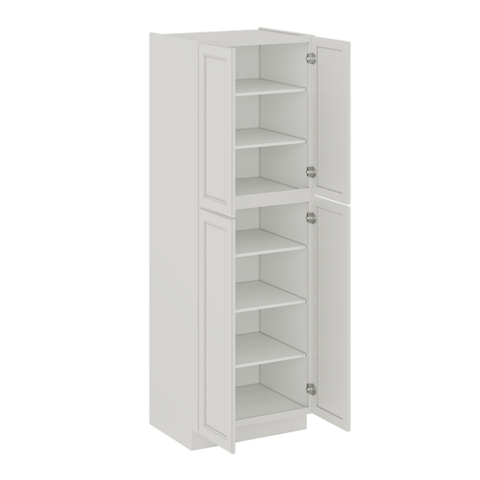 30”W x 90”H x 24”D Utility Kitchen Cabinet - Milan Pearl - Kitchen Cabinets