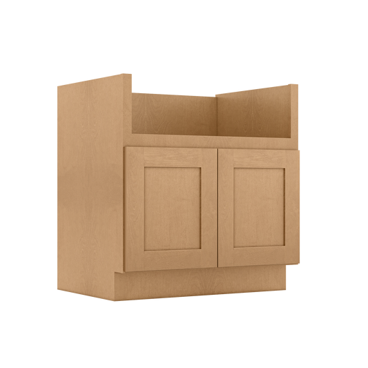 33’’W Farmhouse Sink Base Cabinet - Shaker Toffee - Kitchen Cabinets