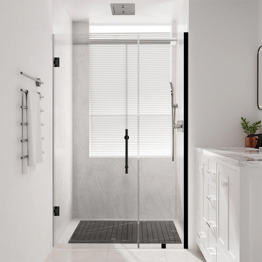 42-43 W x 72 H Swing-Out Shower Door ULTRA-E Matte Black - Shower Doors