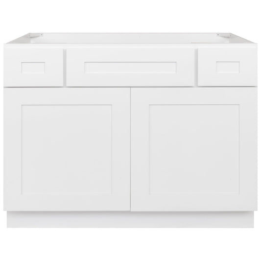 42 W x 21 D x 34.5 H Vanity Sink Base Cabinet - Alpina White - Bathroom Vanities