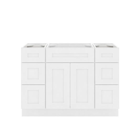 48"W x 21"D x 34.5"H Vanity Sink Base Cabinet With Drawer - Alpina White