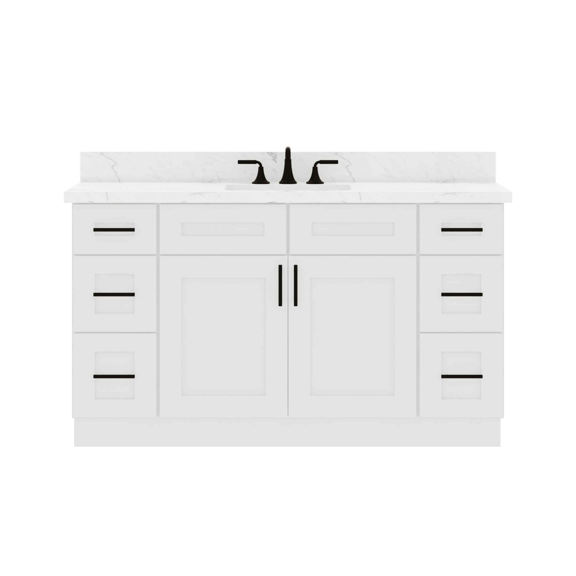 Alpina White Solid Wood Single Vanity Bathroom