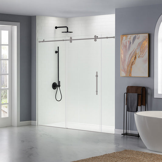 68-72 W x 79 H Sliding Shower Door ULTRA-D Brushed Nickel - Shower Doors