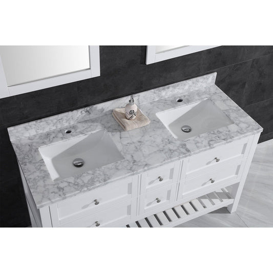 Vanity Cabinet Set White 71"W LV6-72W