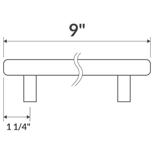 9’’ Door Pull LDH 9B Matte Black Hardware
