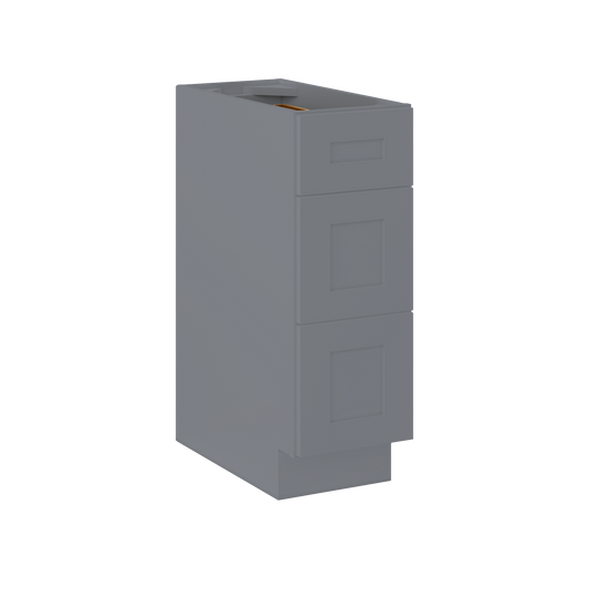 Drawer Base Kitchen Cabinet DB12 Colonial Gray LessCare 12 in. width 34.5 in. height 24 in. depth