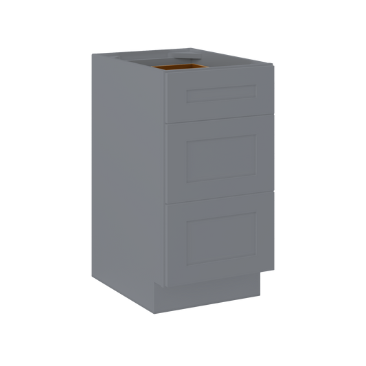 Drawer Base Kitchen Cabinet DB18 Colonial Gray LessCare 18 in. width 34.5 in. height 24 in. depth