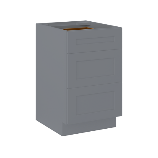 Drawer Base Kitchen Cabinet DB21 Colonial Gray LessCare 21 in. width 34.5 in. height 24 in. depth