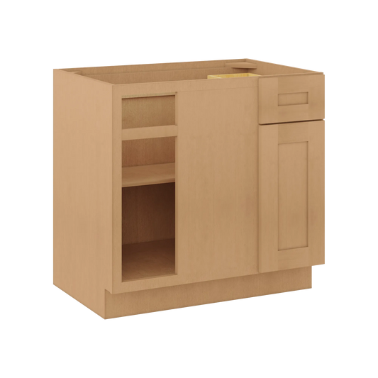 Blind Corner Base Kitchen Cabinet SCB36 Shaker Toffee 36 in. width 34.5 in. height 24 in. depth