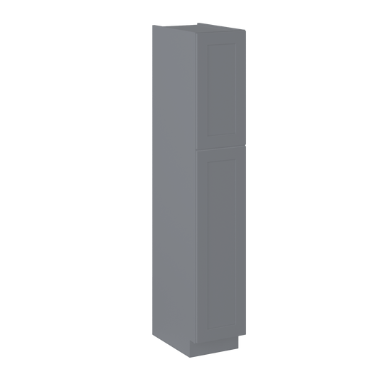 Utility Kitchen Cabinet U1584 Colonial Gray LessCare 15 in. width 84 in. height 24 in. depth