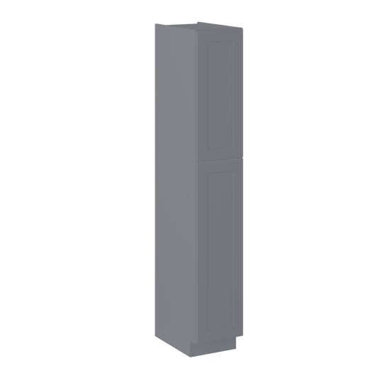 Utility Kitchen Cabinet U1590 Colonial Gray LessCare 15 in. width 90 in. height 24 in. depth