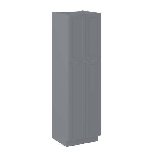 Utility Kitchen Cabinet U2484 Colonial Gray LessCare 24 in. width 84 in. height 24 in. depth