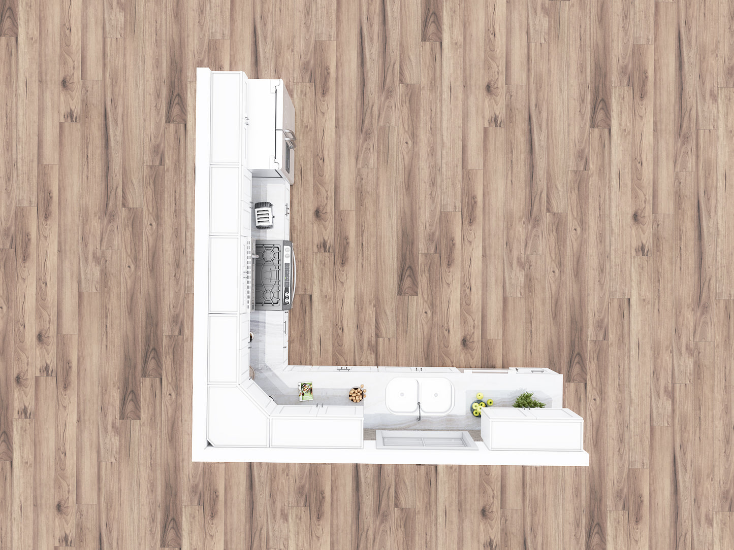 Wolf Dartmouth 5 Piece - White Paint 12x12 Kitchen