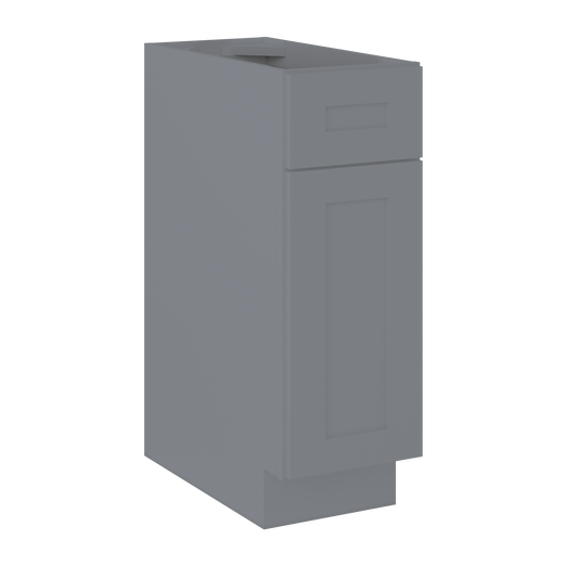 Base Kitchen Cabinet B12 Colonial Gray LessCare 12 in. width 34.5 in. height 24 in. depth - Kitchen Cabinets