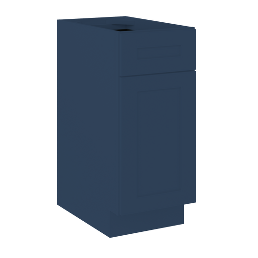 Base Kitchen Cabinet B15 Danbury Blue LessCare 15 in. width 34.5 in. height 24 in. depth - Kitchen Cabinets