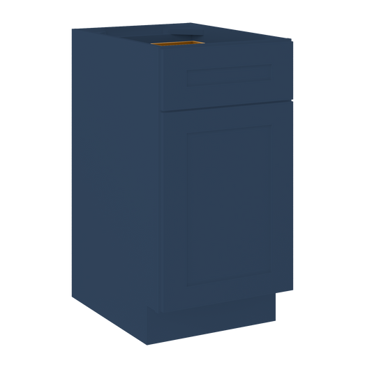 Base Kitchen Cabinet B18 Danbury Blue LessCare 18 in. width 34.5 in. height 24 in. depth - Kitchen Cabinets
