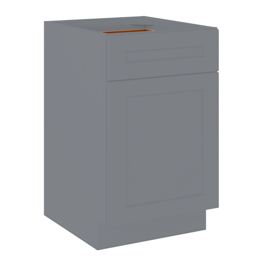 Base Kitchen Cabinet B21 Colonial Gray LessCare 21 in. width 34.5 in. height 24 in. depth - Kitchen Cabinets