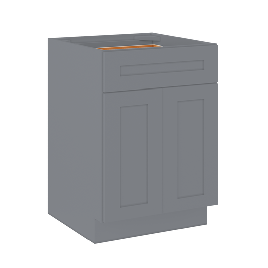 Base Kitchen Cabinet B24 Colonial Gray LessCare 24 in. width 34.5 in. height 24 in. depth - Kitchen Cabinets