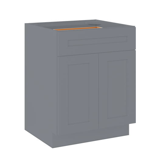 Base Kitchen Cabinet B27 Colonial Gray LessCare 27 in. width 34.5 in. height 24 in. depth - Kitchen Cabinets