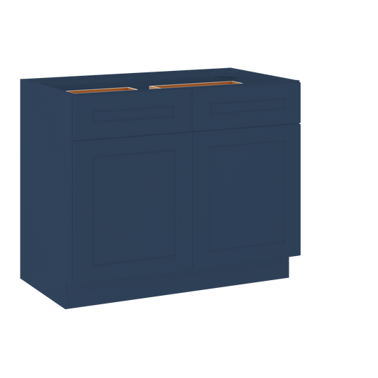 Base Kitchen Cabinet B42 Danbury Blue LessCare 42 in. width 34.5 in. height 24 in. depth - Kitchen Cabinets