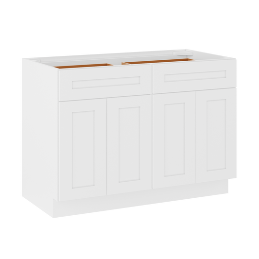 Base Kitchen Cabinet B48 Alpina White LessCare 48 in. width 34.5 in. height 24 in. depth - Kitchen Cabinets