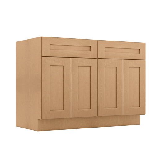 Base Kitchen Cabinet B48 Shaker Toffee 48 in. width 34.5 in. height 24 in. depth - Kitchen Cabinets