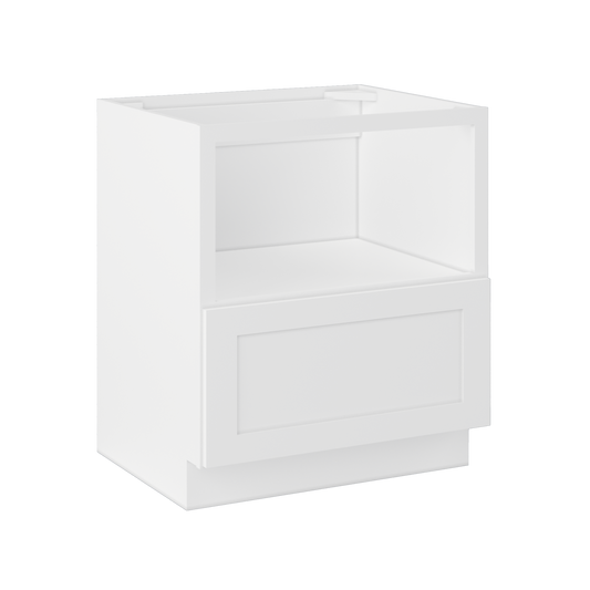 Base microwave cabinet with one drawer BMC30 Alpina White LessCare 30 in. width 34.5 in. height 24 in. depth - Kitchen