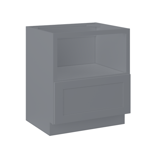 Base microwave cabinet with one drawer BMC30Colonial Gray LessCare 30 in. width 34.5 in. height 24 in. depth - Kitchen