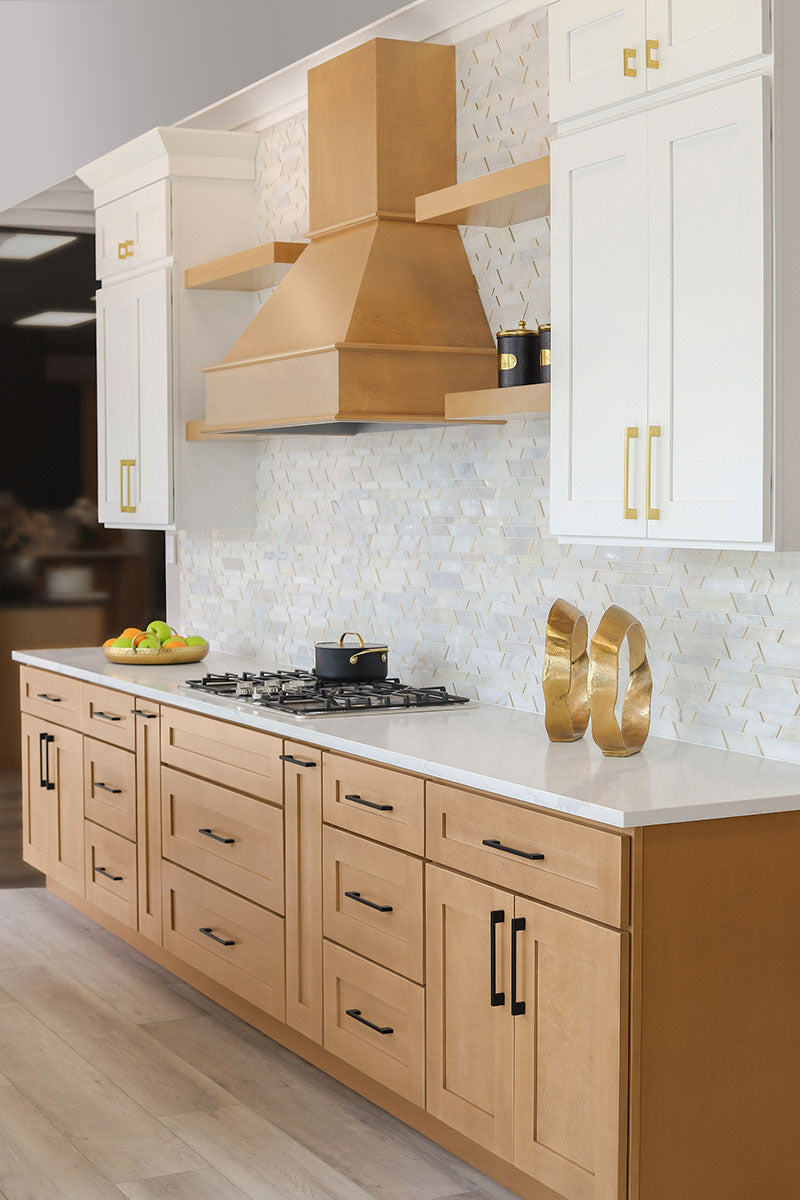 Bevel Light Rail Molding LRM8 Shaker Toffee 0.75 in. width 1.5 in. height 96 in. depth - Kitchen Cabinets