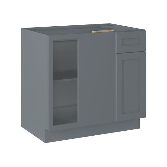 Blind Corner Base Kitchen Cabinet SCB36 Colonial Gray LessCare 36 in. width 34.5 in. height 24 in. depth - Kitchen