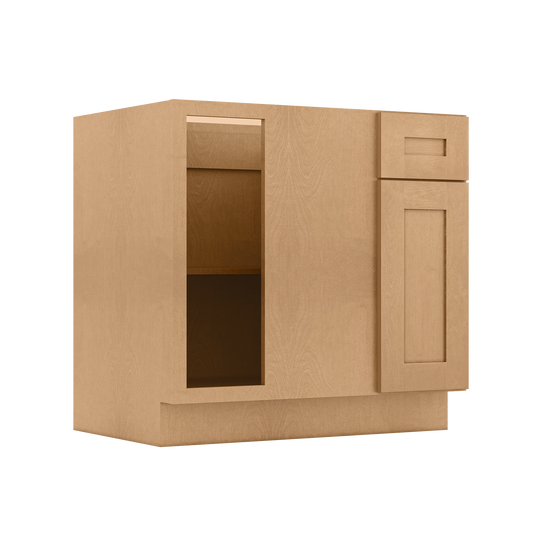 Blind Corner Base Kitchen Cabinet SCB36 Shaker Toffee 36 in. width 34.5 in. height 24 in. depth - Kitchen Cabinets