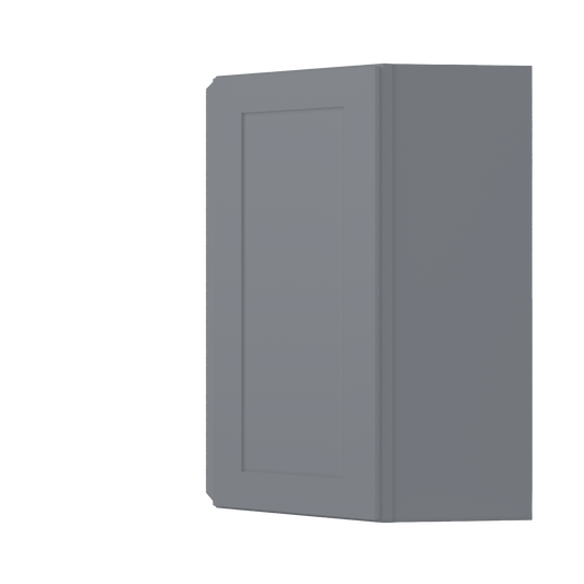 Diagonal Corner Kitchen Cabinet DC2436 Colonial Gray LessCare 24 in. width 36 in. height 12 in. depth - Kitchen Cabinets