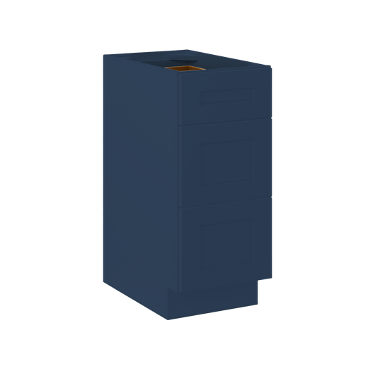 Drawer Base Kitchen Cabinet DB15 Danbury Blue LessCare 15 in. width 34.5 in. height 24 in. depth - Kitchen Cabinets