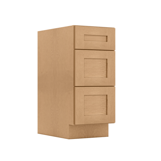Drawer Base Kitchen Cabinet DB15 Shaker Toffee 15 in. width 34.5 in. height 24 in. depth - Kitchen Cabinets