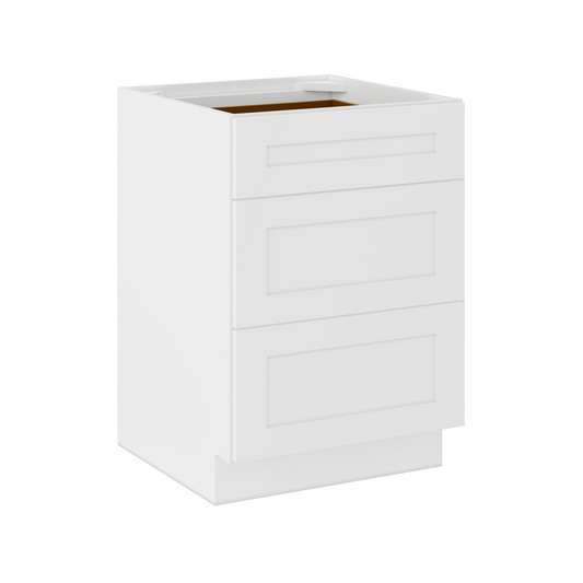 Drawer Base Kitchen Cabinet DB24 Alpina White LessCare 24 in. width 34.5 in. height 24 in. depth - Kitchen Cabinets