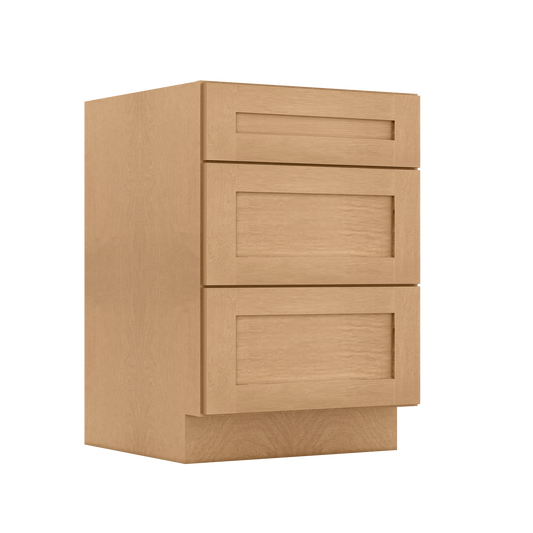 Drawer Base Kitchen Cabinet DB24 Shaker Toffee 24 in. width 34.5 in. height 24 in. depth - Kitchen Cabinets