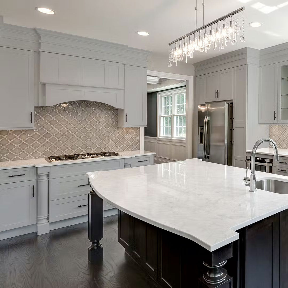 Fabuwood Allure Galaxy Nickel Shaker Grey Door Sample - Kitchen Cabinets