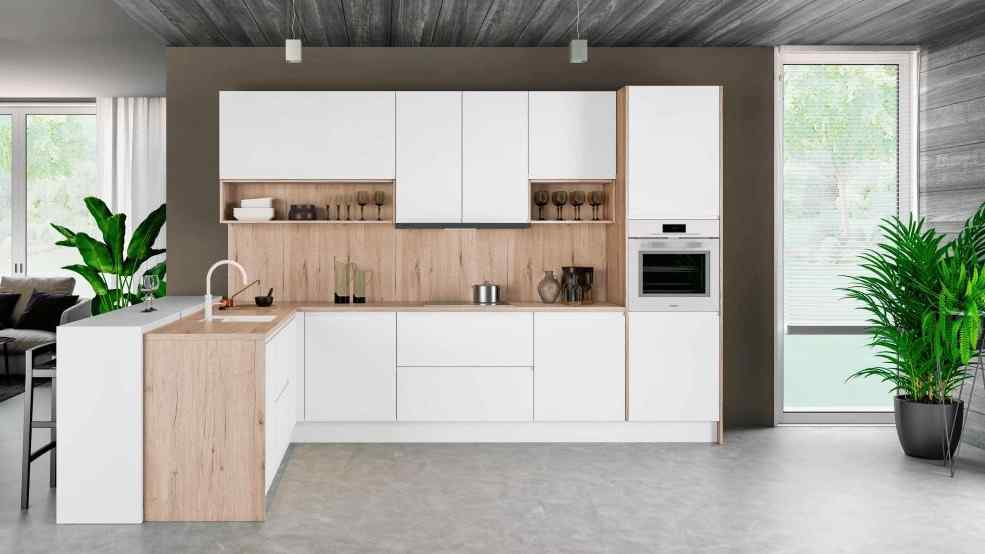 Fabuwood Illume Venetian Como Ash 2 Door Sample - Kitchen Cabinets