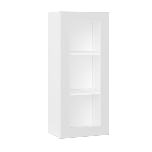Frosted Glass Door Wall Kitchen Cabinet WMD1842 Alpina White LessCare 18 in. width 42 in. height 12 in. depth - Kitchen