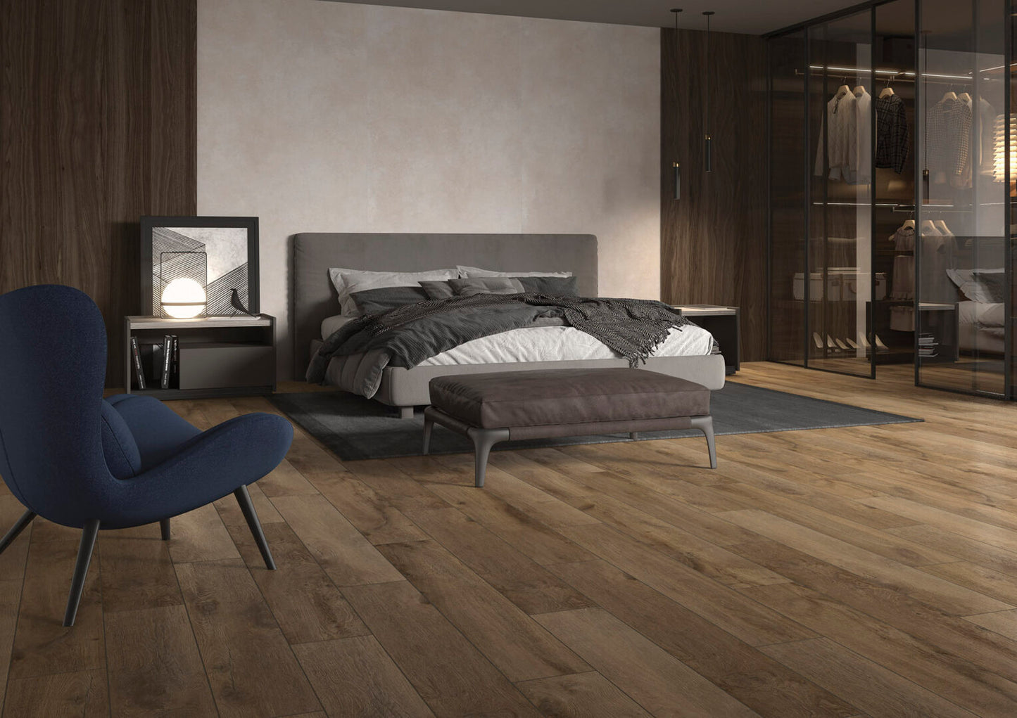 San Pedro Wood Look Brown Tile 8x48 Rectified Porcelain Floor and Wall for Interior or Exterior