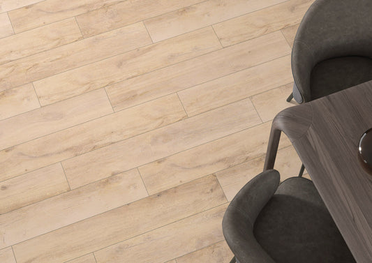 San Pedro Wood Look Light Beige Tile 8x48 Rectified Porcelain Floor and Wall for Interior or Exterior