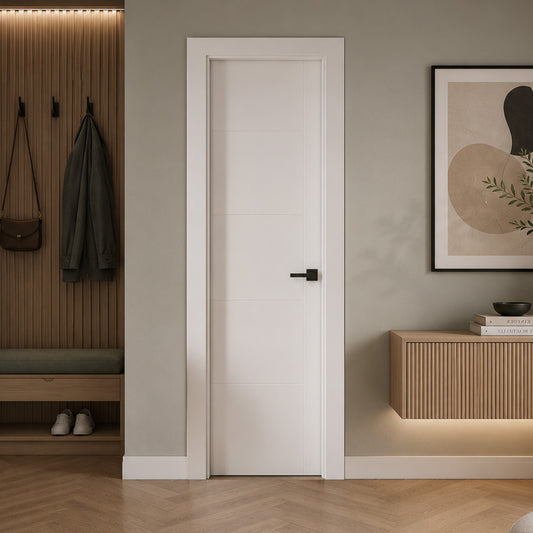 22 in. x 80 in. Berkley Honeycomb Core Primed White MDF Prehung Interior Door