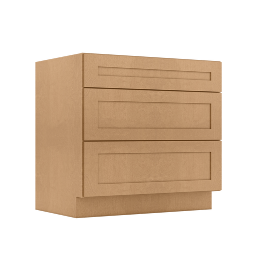 Linen Range Base Kitchen Cabinet LRB36 Shaker Toffee 36 in. width 34.5 in. height 24 in. depth - Kitchen Cabinets