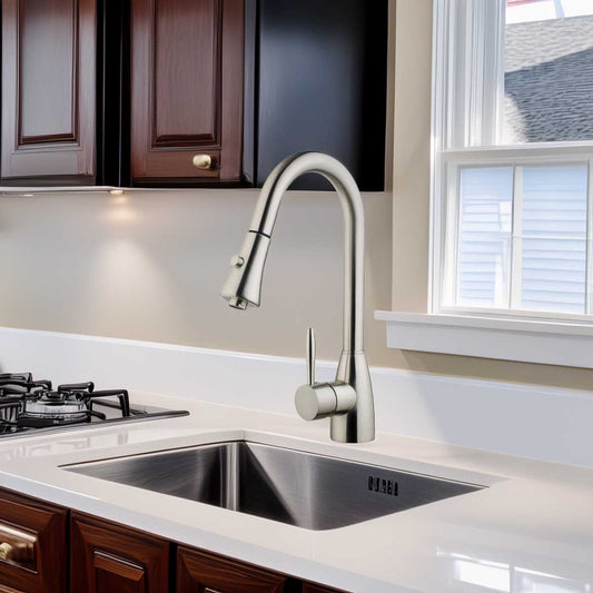 Pull Out Kitchen Faucet LK10B Brushed Nickel Finish