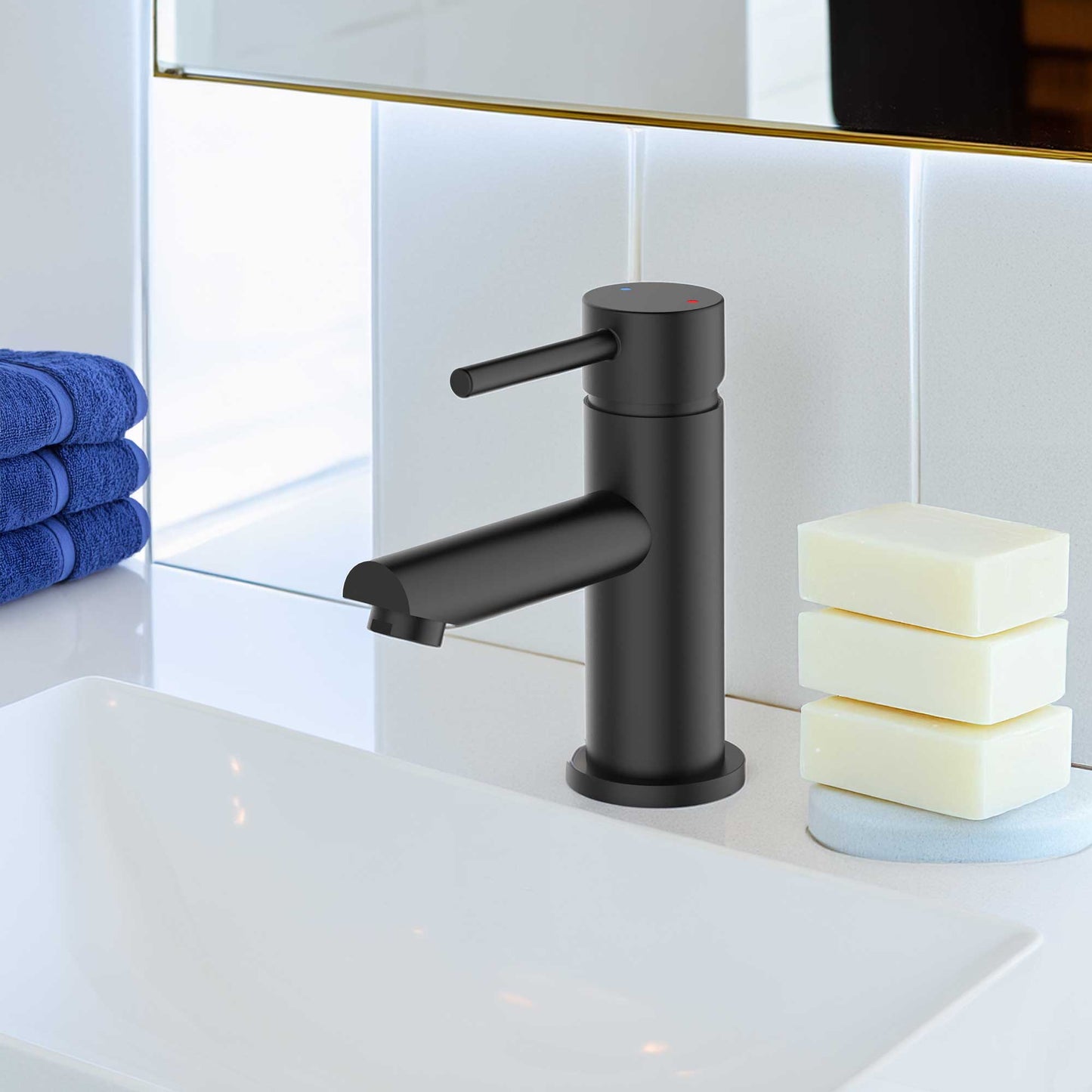 Modern Bathroom or Bar Faucet LB9M Matte Black - Faucets