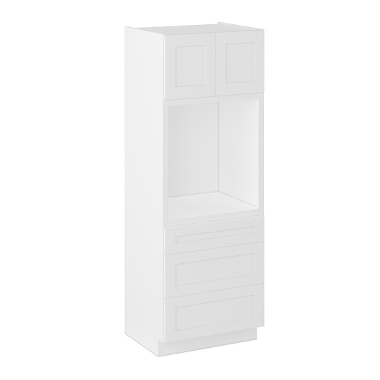 Oven Kitchen Cabinet OC3084 Alpina White LessCare 30 in. width 84 in. height 24 in. depth - Kitchen Cabinets