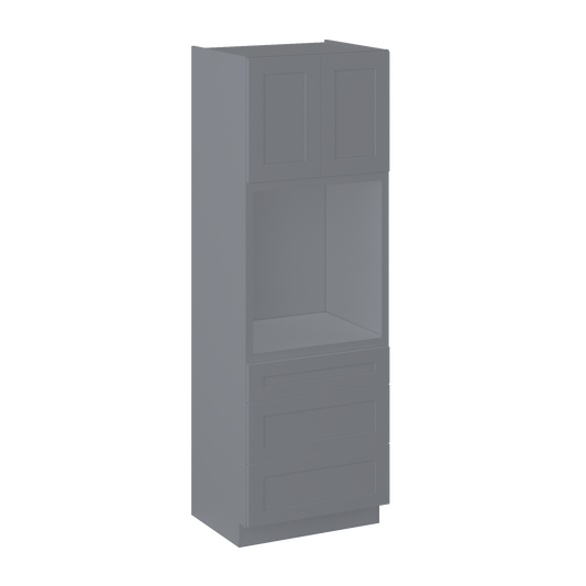 Oven Kitchen Cabinet OC3090 Colonial Gray LessCare 30 in. width 90 in. height 24 in. depth - Kitchen Cabinets