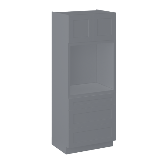 Oven Kitchen Cabinet OC3384 Colonial Gray LessCare 33 in. width 84 in. height 24 in. depth - Kitchen Cabinets